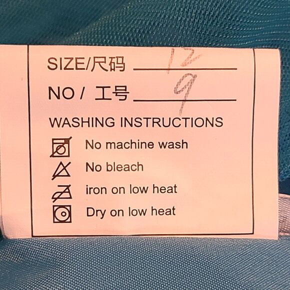 New Mother of the Bride (12) Deep Sky Blue Chiffon Embroidery Hi-Low Midi Dress - Picture 10 of 10